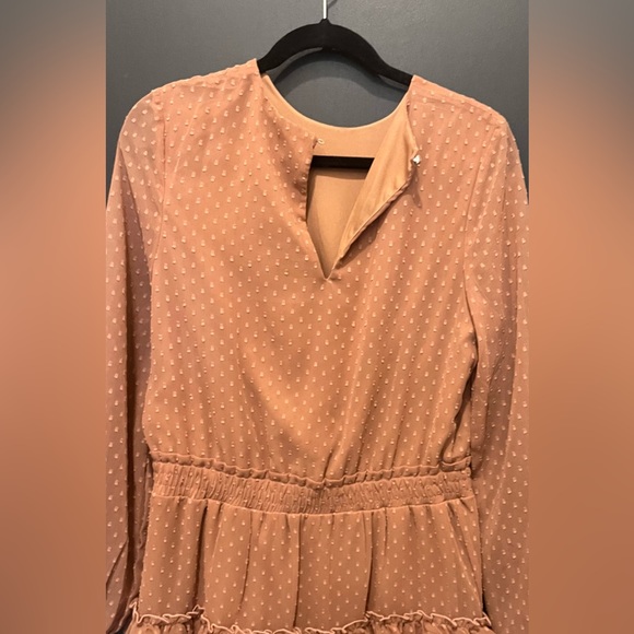 Express Long-Sleeve tiered Ruffle Dress… - Picture 9 of 10